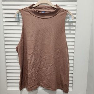 Old Navy Mock Turtleneck Brown Ripped Top XXL